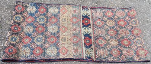 ANTIQUE KURDISH VARAMIN VERAMIN NARROW RUNNER ATTRACTIVE STYLISED MINA KHANA PATTERN ONLY 81CM WIDE - ADDITIONAL PHOTO 18