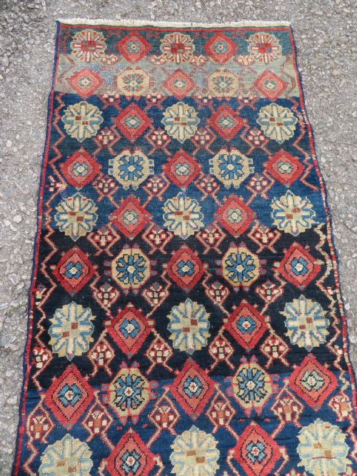 ANTIQUE KURDISH VARAMIN VERAMIN NARROW RUNNER ATTRACTIVE STYLISED MINA KHANA PATTERN ONLY 81CM WIDE - ADDITIONAL PHOTO 15