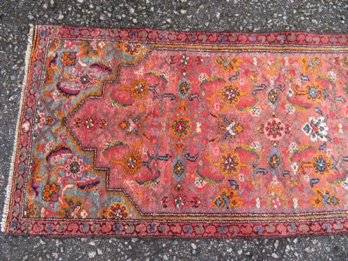 fig 2. HANDSOME ANTIQUE NARROW KURDISH RUNNER. 393CM X 72CM.
