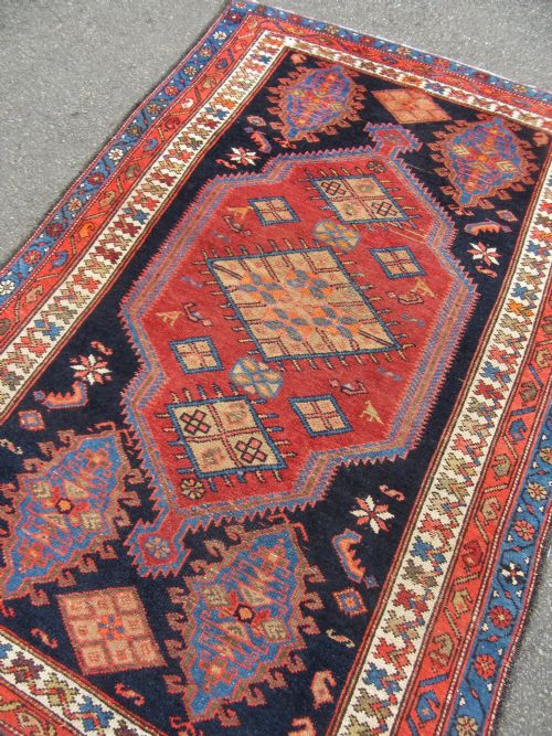 ATTRACTIVE ANTIQUE COUNTRY HOUSE MALAYER SHIKLI RUG CAUCASIAN SHIKLI RUG DESIGN - ADDITIONAL PHOTO 5
