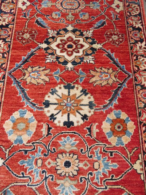 ATTRACTIVE OLD ZIEGLER RUNNER LONG RUG HALLWAY CORRIDOR RUNNER ONLY 82CM WIDE - ADDITIONAL PHOTO 11