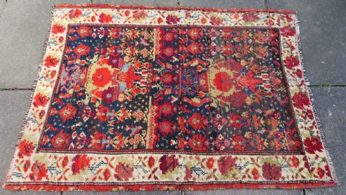 HIGHLY UNUSUAL ABSTRACT ANTIQUE COUNTRY HOUSE SHABBY CHIC KURDISH KURDISTAN RUG - ADDITIONAL PHOTO 2