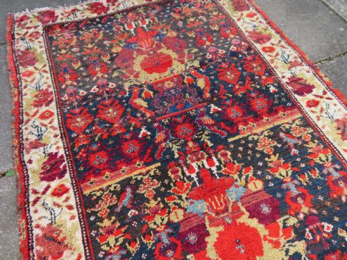 HIGHLY UNUSUAL ABSTRACT ANTIQUE COUNTRY HOUSE SHABBY CHIC KURDISH KURDISTAN RUG - ADDITIONAL PHOTO 23