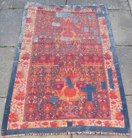 HIGHLY UNUSUAL ABSTRACT ANTIQUE COUNTRY HOUSE SHABBY CHIC KURDISH KURDISTAN RUG - ADDITIONAL PHOTO 24