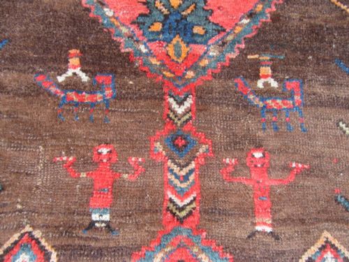fig 3. Very Amusing Antique Country House Kurdish Rug Runner. 254CM X 122CM.