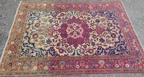 ATTRACTIVE ANTIQUE ISFAHAN RUG VERY RICH COLOURS DESIGN 207CM X 147CM - ADDITIONAL PHOTO 2