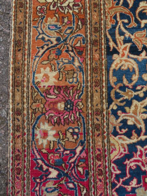 ATTRACTIVE ANTIQUE ISFAHAN RUG VERY RICH COLOURS DESIGN 207CM X 147CM - ADDITIONAL PHOTO 8