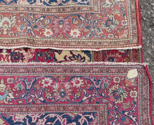 ATTRACTIVE ANTIQUE ISFAHAN RUG VERY RICH COLOURS DESIGN 207CM X 147CM - ADDITIONAL PHOTO 16