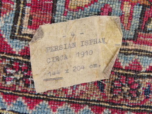 ATTRACTIVE ANTIQUE ISFAHAN RUG VERY RICH COLOURS DESIGN 207CM X 147CM - ADDITIONAL PHOTO 17