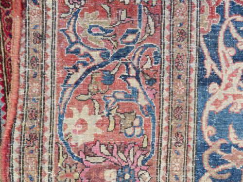 ATTRACTIVE ANTIQUE ISFAHAN RUG VERY RICH COLOURS DESIGN 207CM X 147CM - ADDITIONAL PHOTO 19