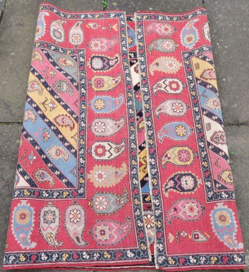 UNUSUAL OLD QUCHAN KURD KURDISH RUG STUNNING BOTEH DESIGN 198CM X 138CM - ADDITIONAL PHOTO 19
