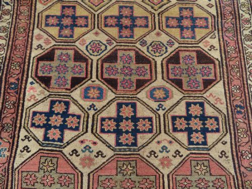 ANTIQUE COUNTRY HOUSE LARGE KURDISH RUG PAIRS OF ANIMALS 239CM X 114CM - ADDITIONAL PHOTO 10