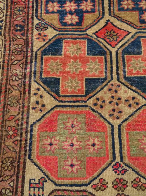 ANTIQUE COUNTRY HOUSE LARGE KURDISH RUG PAIRS OF ANIMALS 239CM X 114CM - ADDITIONAL PHOTO 20