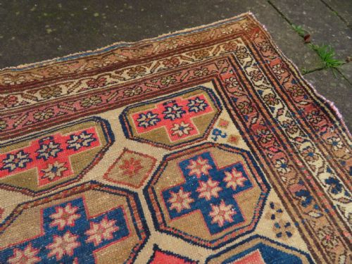 ANTIQUE COUNTRY HOUSE LARGE KURDISH RUG PAIRS OF ANIMALS 239CM X 114CM - ADDITIONAL PHOTO 21