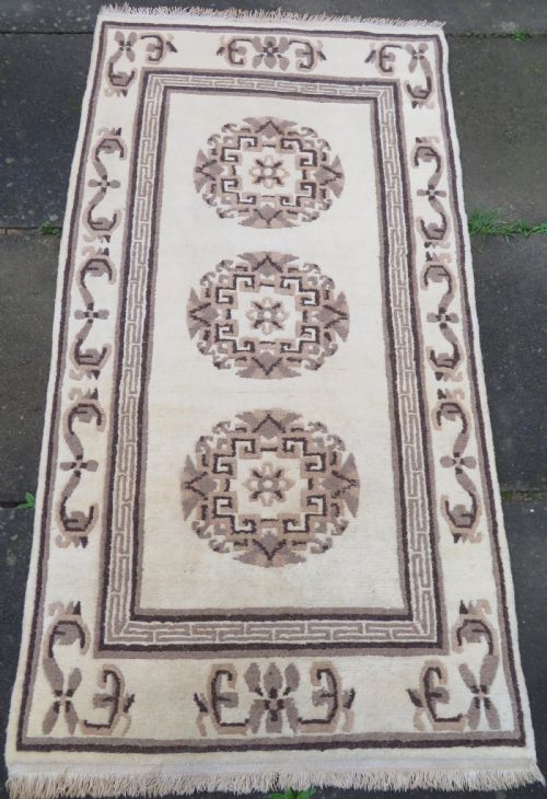 OLD NEPALESE RUG INNER ASIA AUTONOMOUS BORDER REGION 170CM X 90CM - ADDITIONAL PHOTO 1