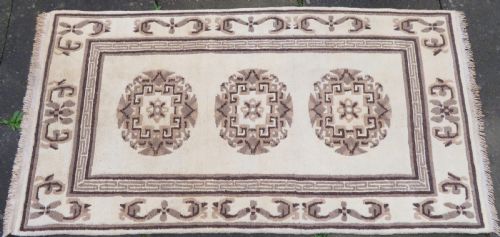 OLD NEPALESE RUG INNER ASIA AUTONOMOUS BORDER REGION 170CM X 90CM - ADDITIONAL PHOTO 2