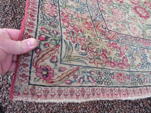 AN ANTIQUE KERMAN KIRMAN MILLEFLEURS PRAYER RUGCIRCA 1880211CM X 148CM - ADDITIONAL PHOTO 7