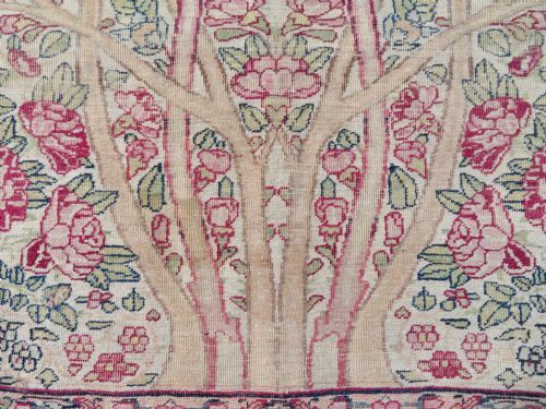 AN ANTIQUE KERMAN KIRMAN MILLEFLEURS PRAYER RUGCIRCA 1880211CM X 148CM - ADDITIONAL PHOTO 8