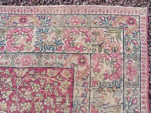 AN ANTIQUE KERMAN KIRMAN MILLEFLEURS PRAYER RUGCIRCA 1880211CM X 148CM - ADDITIONAL PHOTO 11