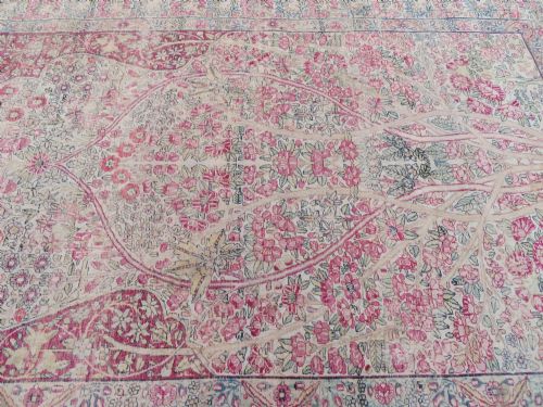 AN ANTIQUE KERMAN KIRMAN MILLEFLEURS PRAYER RUGCIRCA 1880211CM X 148CM - ADDITIONAL PHOTO 13