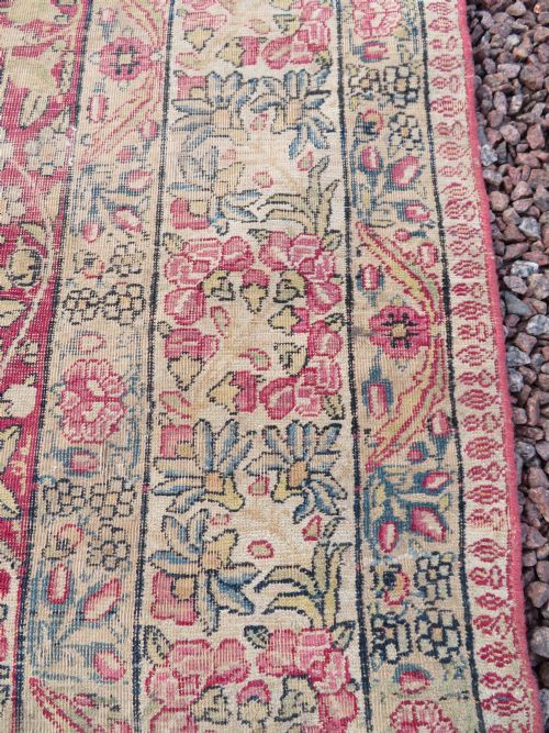 AN ANTIQUE KERMAN KIRMAN MILLEFLEURS PRAYER RUGCIRCA 1880211CM X 148CM - ADDITIONAL PHOTO 18