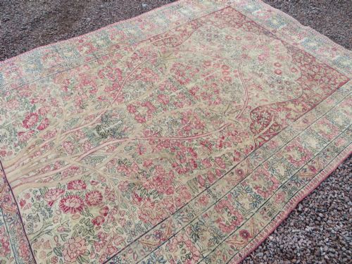 AN ANTIQUE KERMAN KIRMAN MILLEFLEURS PRAYER RUGCIRCA 1880211CM X 148CM - ADDITIONAL PHOTO 24