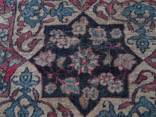 RARE ANTIQUE SAFAVID ZAND ERA TABRIZ RUG 18TH CENTURY204CM X 138CM - ADDITIONAL PHOTO 4
