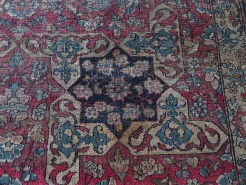 RARE ANTIQUE SAFAVID ZAND ERA TABRIZ RUG 18TH CENTURY204CM X 138CM - ADDITIONAL PHOTO 5