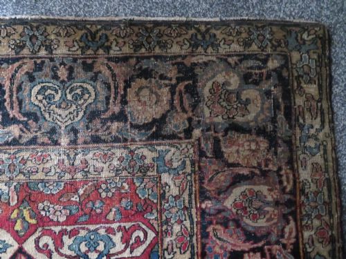 RARE ANTIQUE SAFAVID ZAND ERA TABRIZ RUG 18TH CENTURY204CM X 138CM - ADDITIONAL PHOTO 9