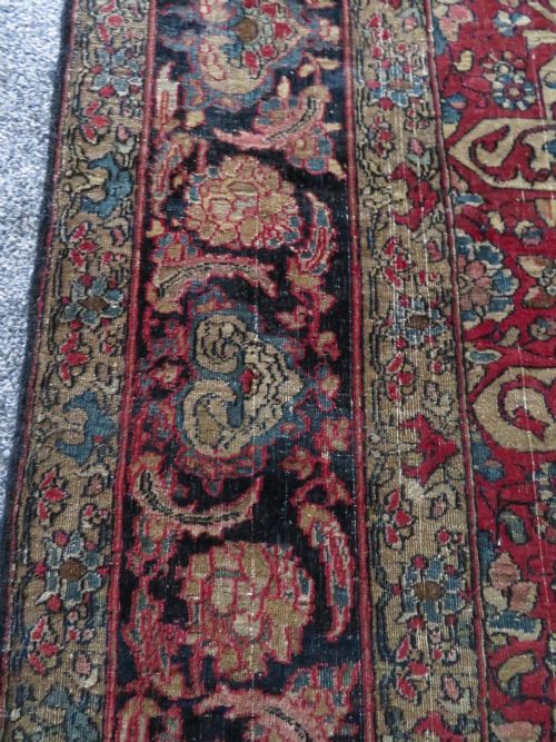 RARE ANTIQUE SAFAVID ZAND ERA TABRIZ RUG 18TH CENTURY204CM X 138CM - ADDITIONAL PHOTO 14