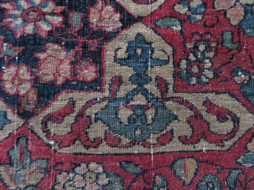 RARE ANTIQUE SAFAVID ZAND ERA TABRIZ RUG 18TH CENTURY204CM X 138CM - ADDITIONAL PHOTO 16