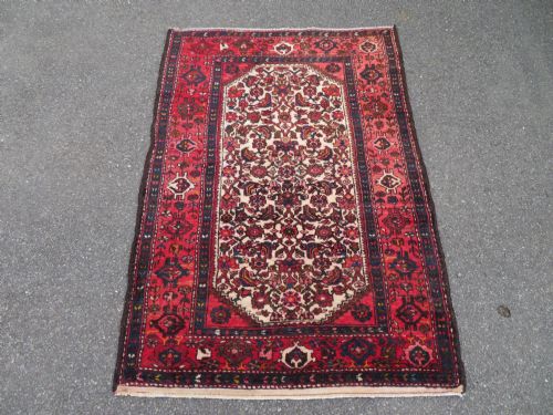 fig 1. Antique Borchalu Village Rug. Central IVory Ground With Herati Pattern. West Persia.140cm X 99cm.