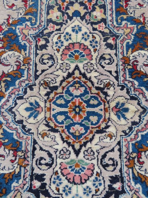 VERY FINE DETAILED ANTIQUE INDIAN KASHAN RUG FINELY KNOTTED LARGE SIZE 224CM X 141CM - ADDITIONAL PHOTO 9
