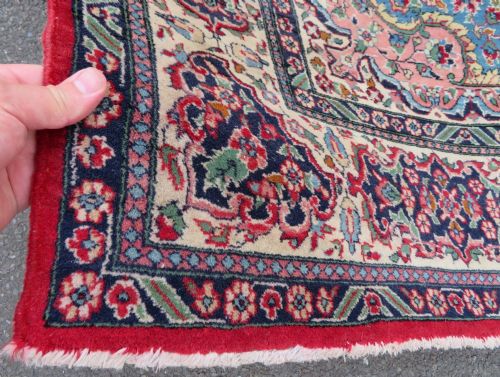 VERY FINE DETAILED ANTIQUE INDIAN KASHAN RUG FINELY KNOTTED LARGE SIZE 224CM X 141CM - ADDITIONAL PHOTO 13