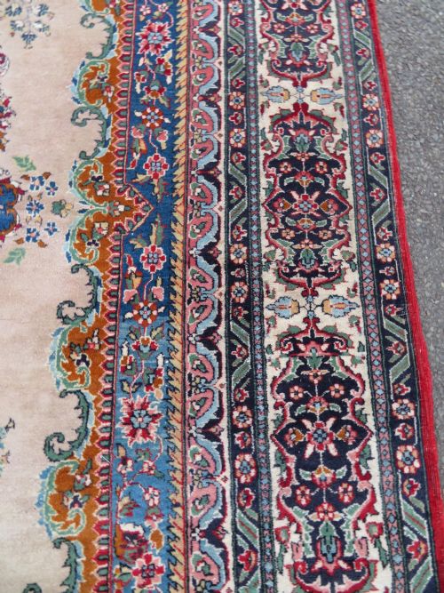 VERY FINE DETAILED ANTIQUE INDIAN KASHAN RUG FINELY KNOTTED LARGE SIZE 224CM X 141CM - ADDITIONAL PHOTO 19