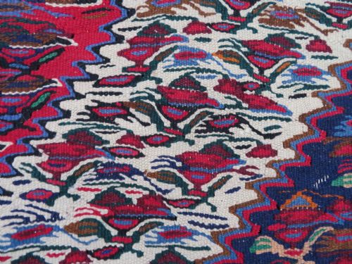 ANTIQUE KURDISH SENNEHBIJAR KILIM WEST PERSIA 234CM X 150CM - ADDITIONAL PHOTO 4