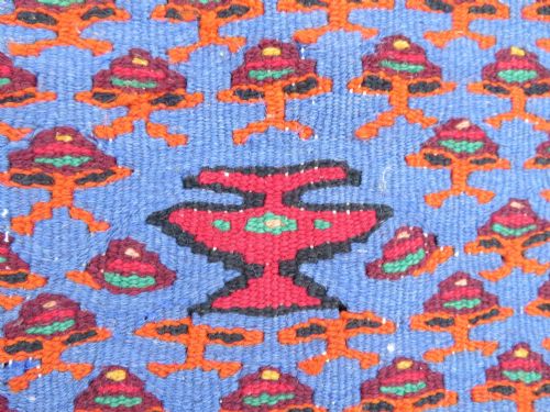 ANTIQUE KURDISH SENNEHBIJAR KILIM WEST PERSIA 234CM X 150CM - ADDITIONAL PHOTO 10