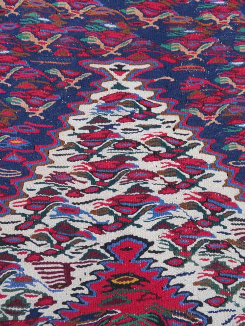 ANTIQUE KURDISH SENNEHBIJAR KILIM WEST PERSIA 234CM X 150CM - ADDITIONAL PHOTO 12