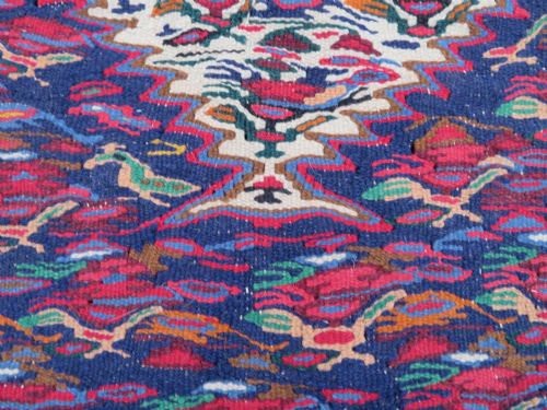 ANTIQUE KURDISH SENNEHBIJAR KILIM WEST PERSIA 234CM X 150CM - ADDITIONAL PHOTO 14