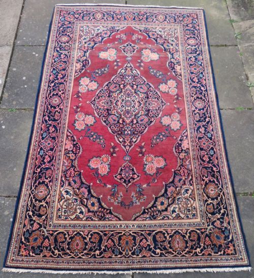 ANTIQUE KASHAN RUG BEAUTIFUL ROSE PINK COLOUR 206CM X 132CM - ADDITIONAL PHOTO 1