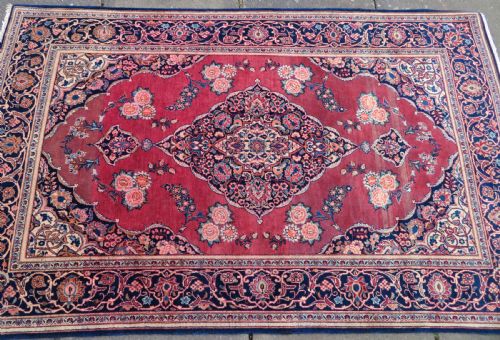 ANTIQUE KASHAN RUG BEAUTIFUL ROSE PINK COLOUR 206CM X 132CM - ADDITIONAL PHOTO 2