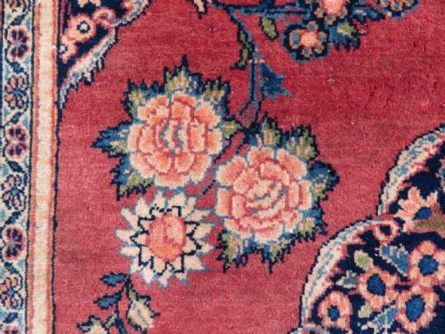 ANTIQUE KASHAN RUG BEAUTIFUL ROSE PINK COLOUR 206CM X 132CM - ADDITIONAL PHOTO 12