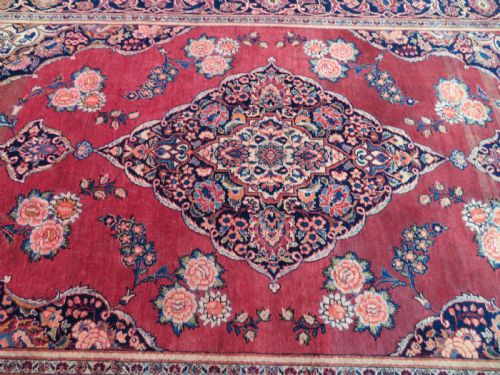 ANTIQUE KASHAN RUG BEAUTIFUL ROSE PINK COLOUR 206CM X 132CM - ADDITIONAL PHOTO 20
