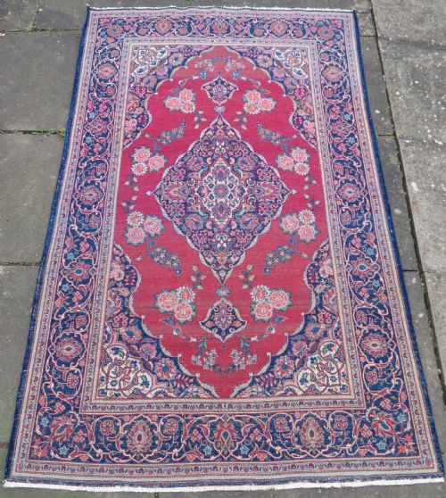 ANTIQUE KASHAN RUG BEAUTIFUL ROSE PINK COLOUR 206CM X 132CM - ADDITIONAL PHOTO 21