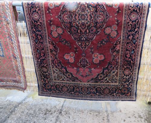 ANTIQUE KASHAN RUG BEAUTIFUL ROSE PINK COLOUR 206CM X 132CM - ADDITIONAL PHOTO 30