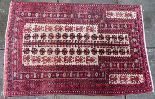 ANTIQUE BALUCH RUG CENTRAL TREE OF LIFE DESIGN EAST PERSIA 132CM X 92CM - ADDITIONAL PHOTO 2