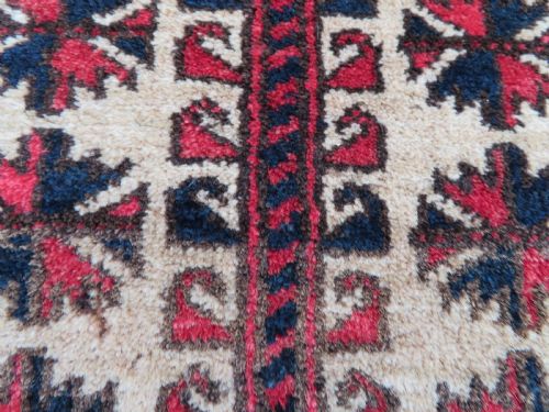 ANTIQUE BALUCH RUG CENTRAL TREE OF LIFE DESIGN EAST PERSIA 132CM X 92CM - ADDITIONAL PHOTO 7