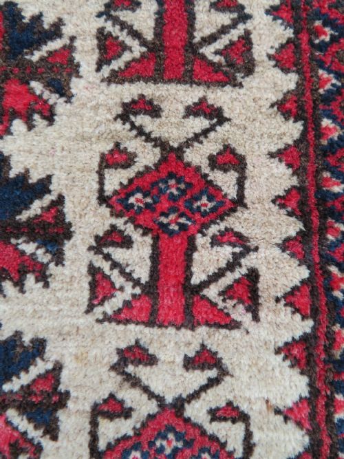 ANTIQUE BALUCH RUG CENTRAL TREE OF LIFE DESIGN EAST PERSIA 132CM X 92CM - ADDITIONAL PHOTO 12