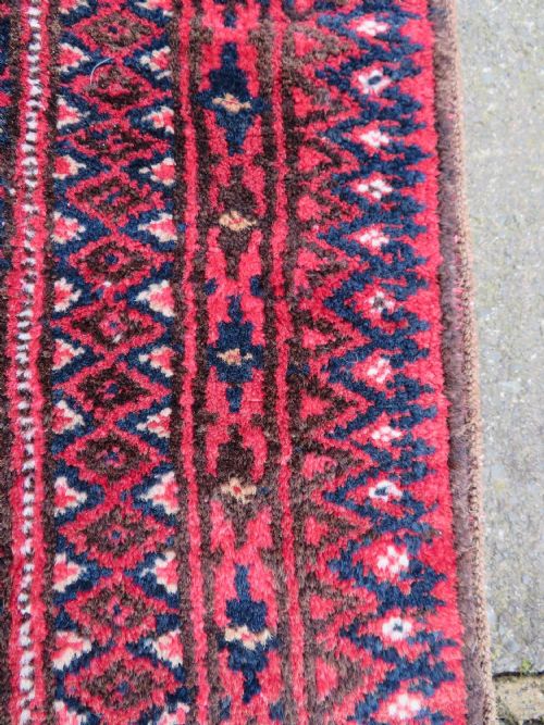 ANTIQUE BALUCH RUG CENTRAL TREE OF LIFE DESIGN EAST PERSIA 132CM X 92CM - ADDITIONAL PHOTO 13