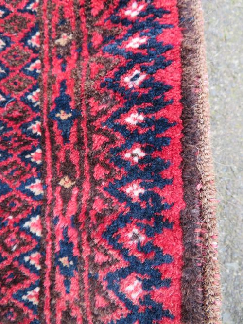 ANTIQUE BALUCH RUG CENTRAL TREE OF LIFE DESIGN EAST PERSIA 132CM X 92CM - ADDITIONAL PHOTO 14